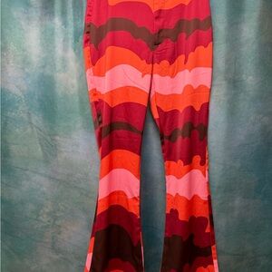 Another Girl Camp Flare Silky Pants
